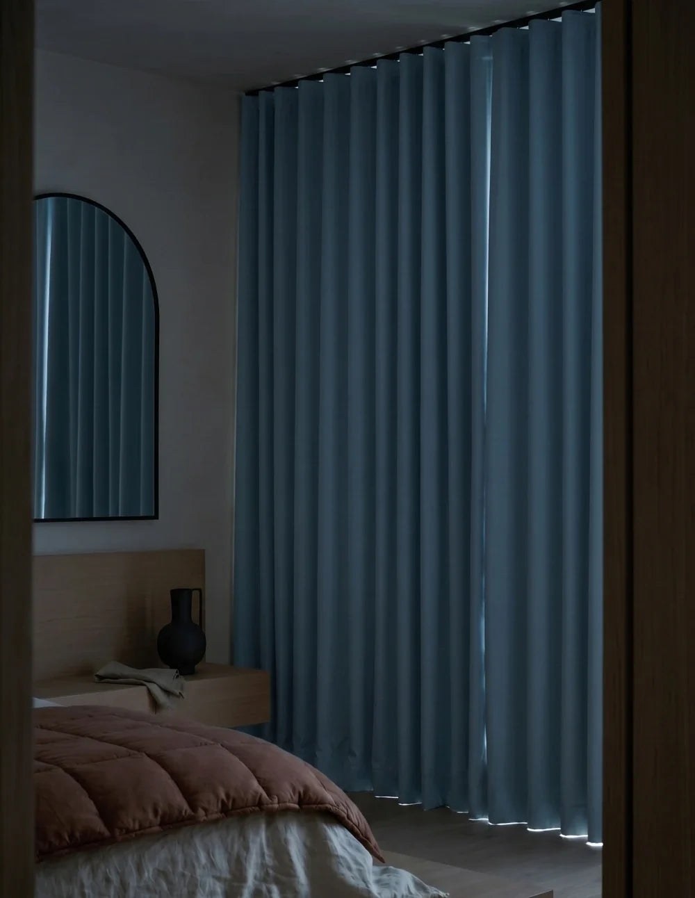 3-in-1 Blackout Thermal Acoustic Curtain - Pastel Blue