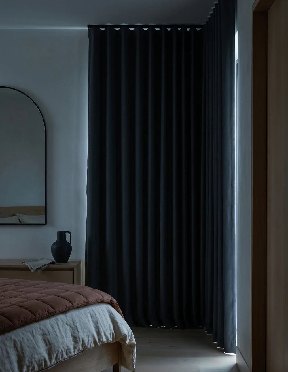 3-in-1 Blackout Thermal Acoustic Curtain - Charcoal