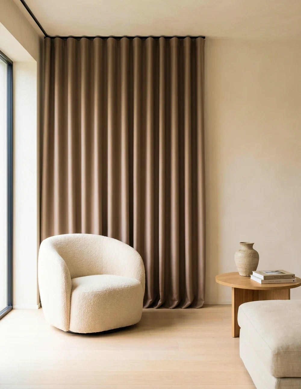 3-in-1 Blackout Thermal Acoustic Curtain - Taupe
