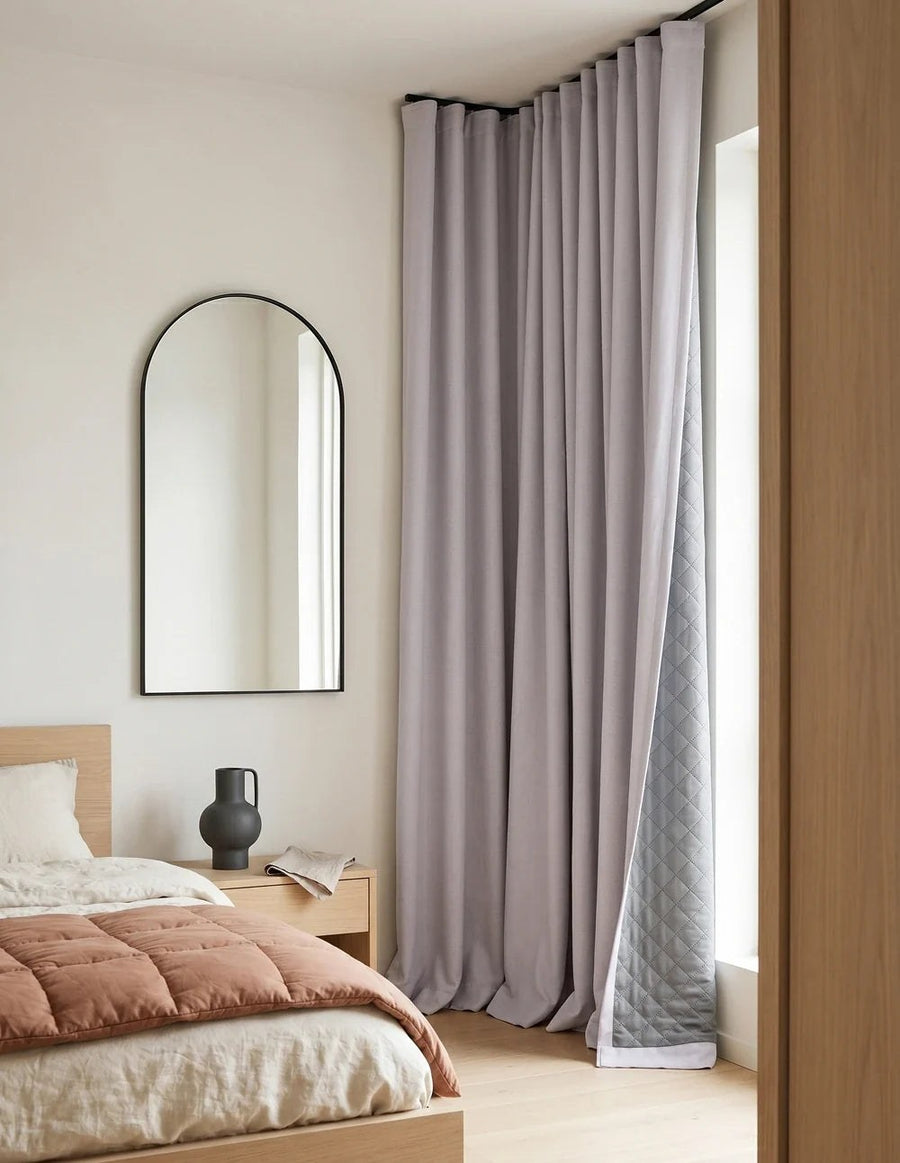 3-in-1 Blackout Thermal Acoustic Curtain - Lavender