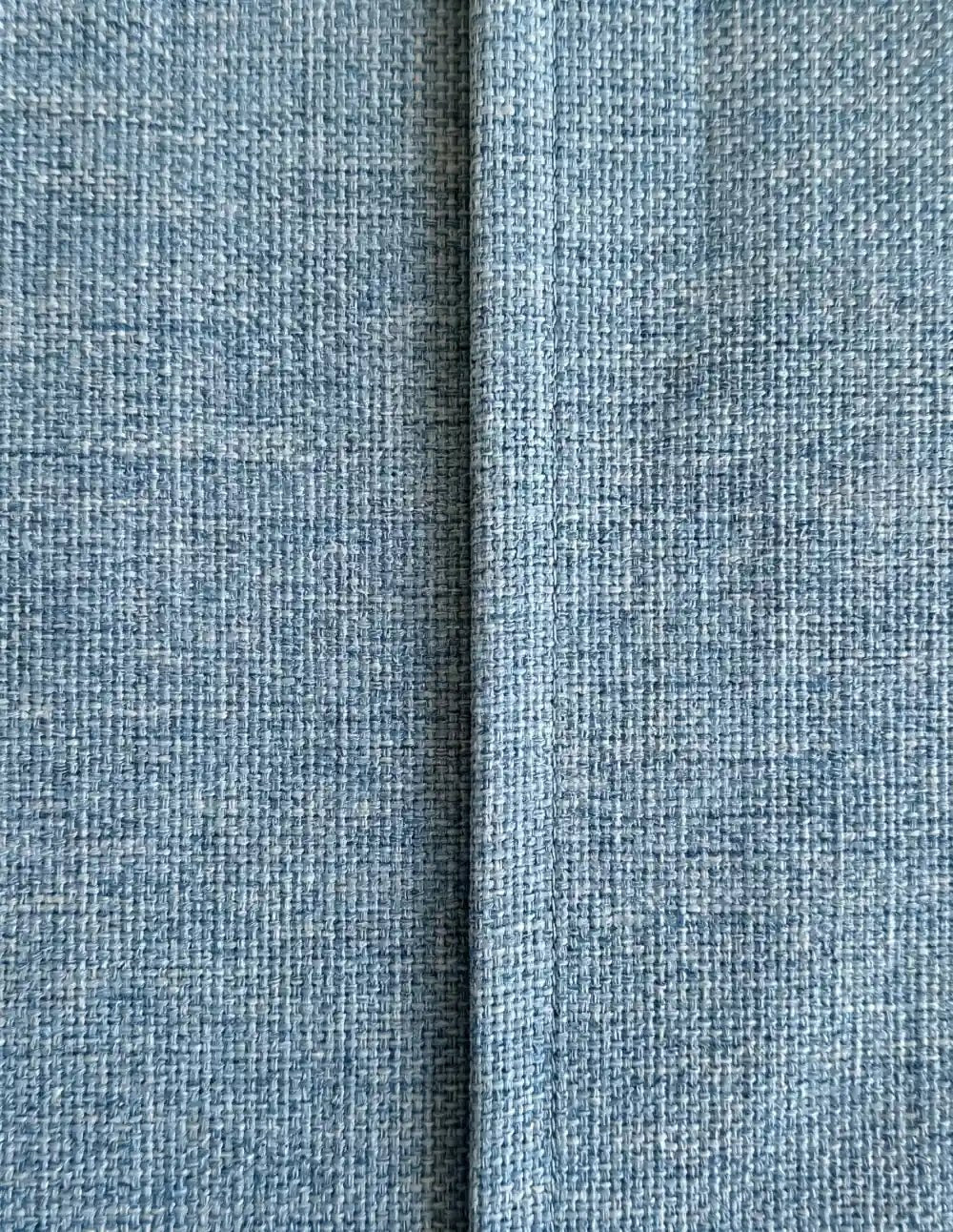 Single-Layer Heathered Blackout Curtain - Sky Blue