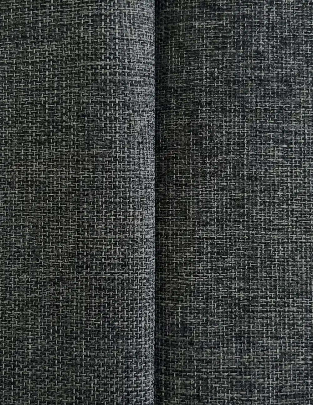 Single-Layer Heathered Blackout Curtain - Charcoal