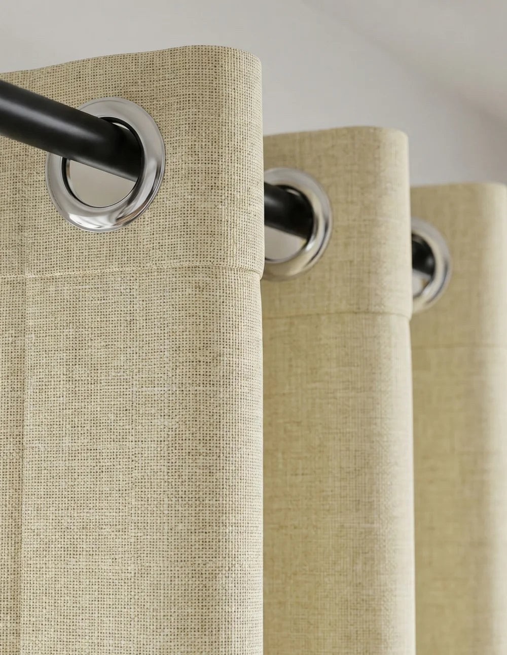 Single-Layer Heathered Blackout Curtain - Yellow