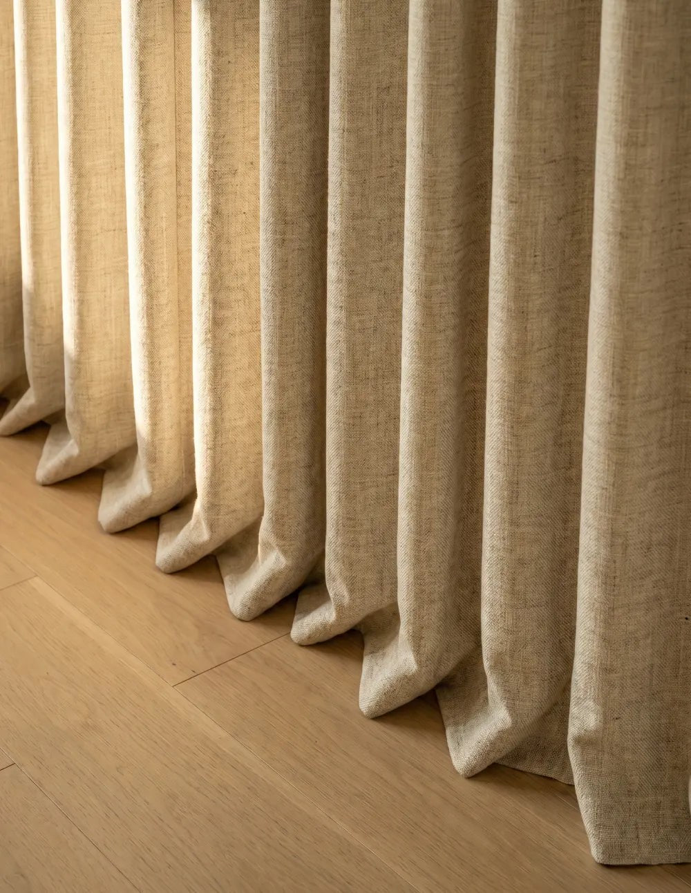 Single-Layer Heathered Blackout Curtain - Yellow