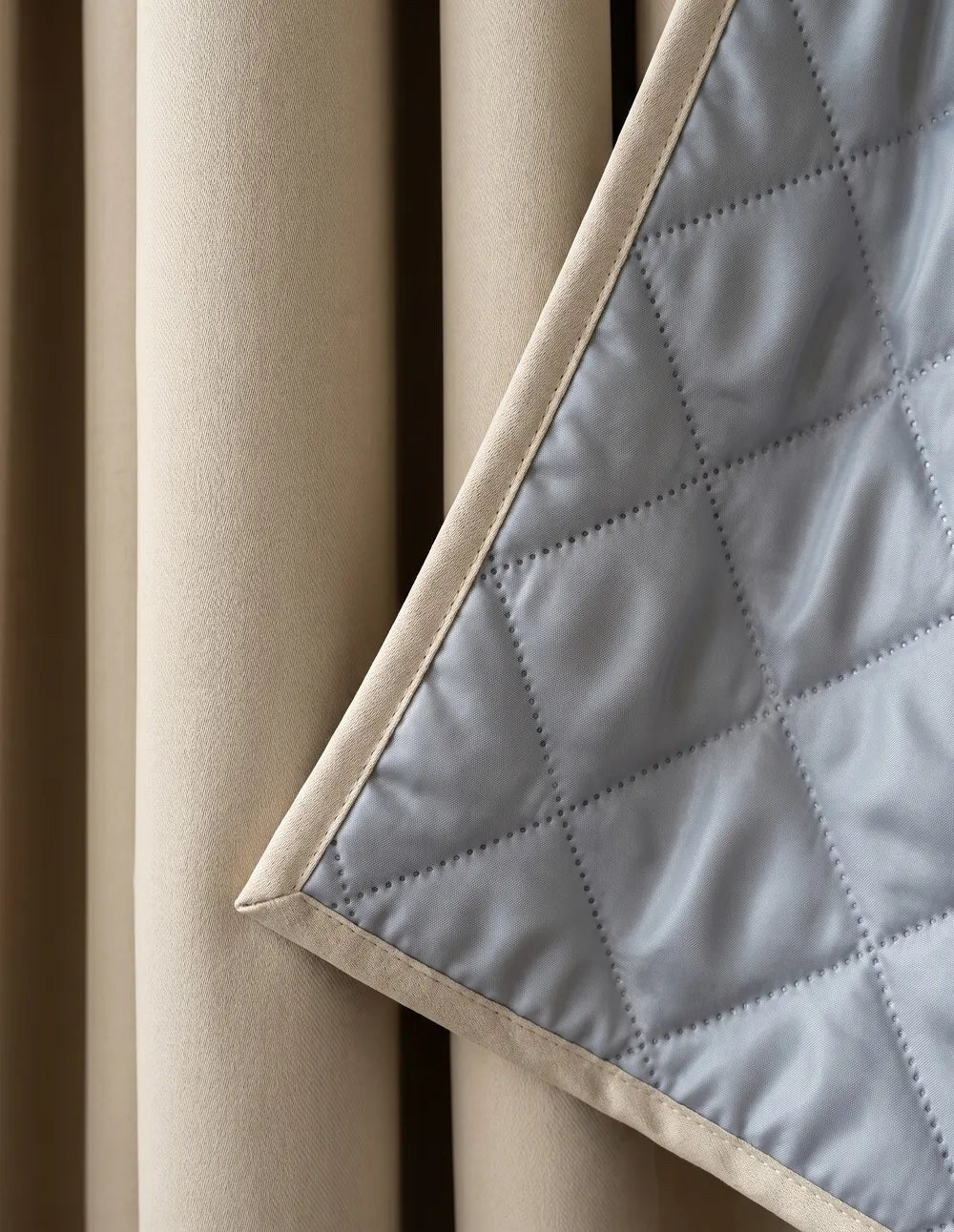 3-in-1 Blackout Thermal Acoustic Curtain - Beige