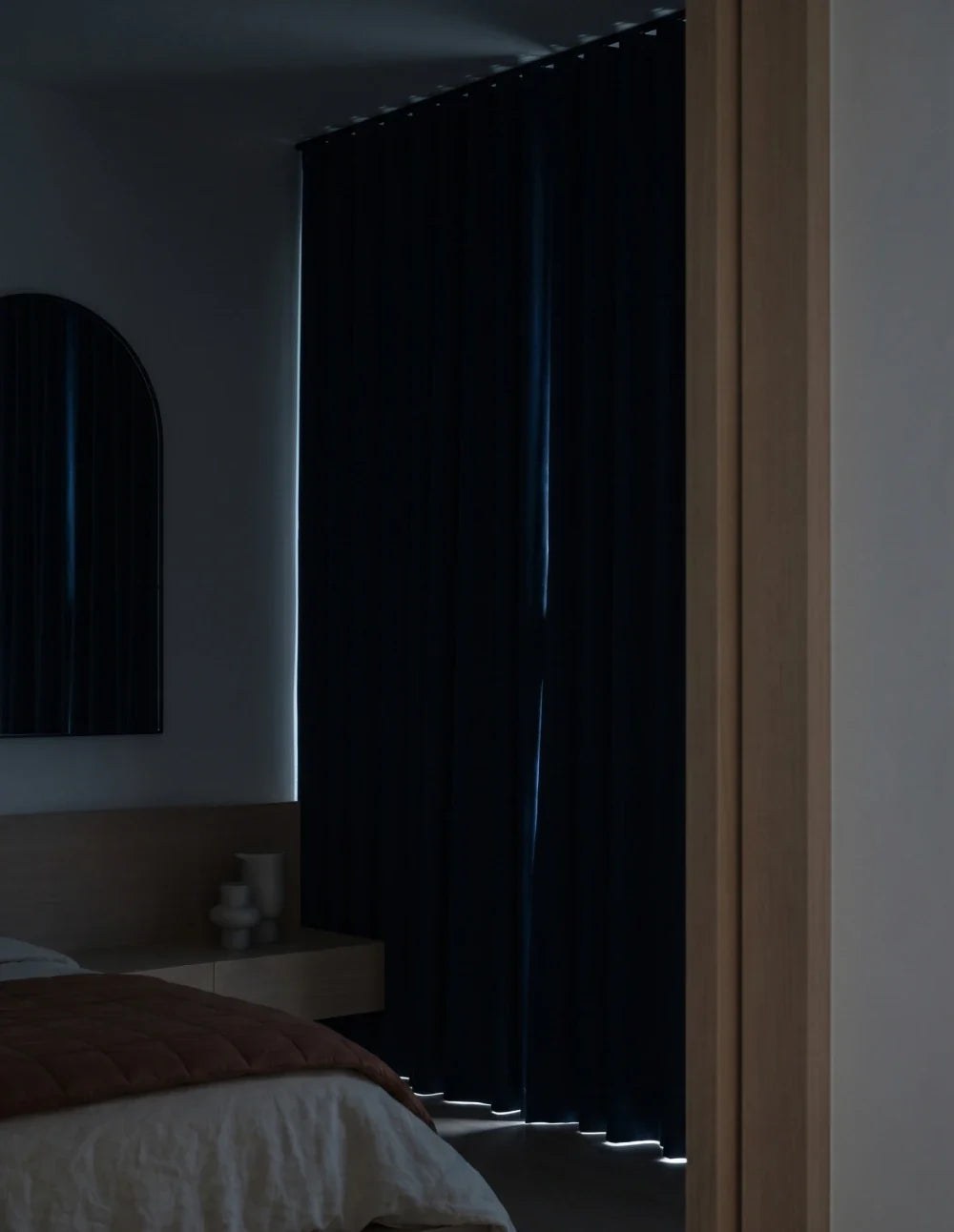 3-in-1 Blackout Thermal Acoustic Curtain - Navy