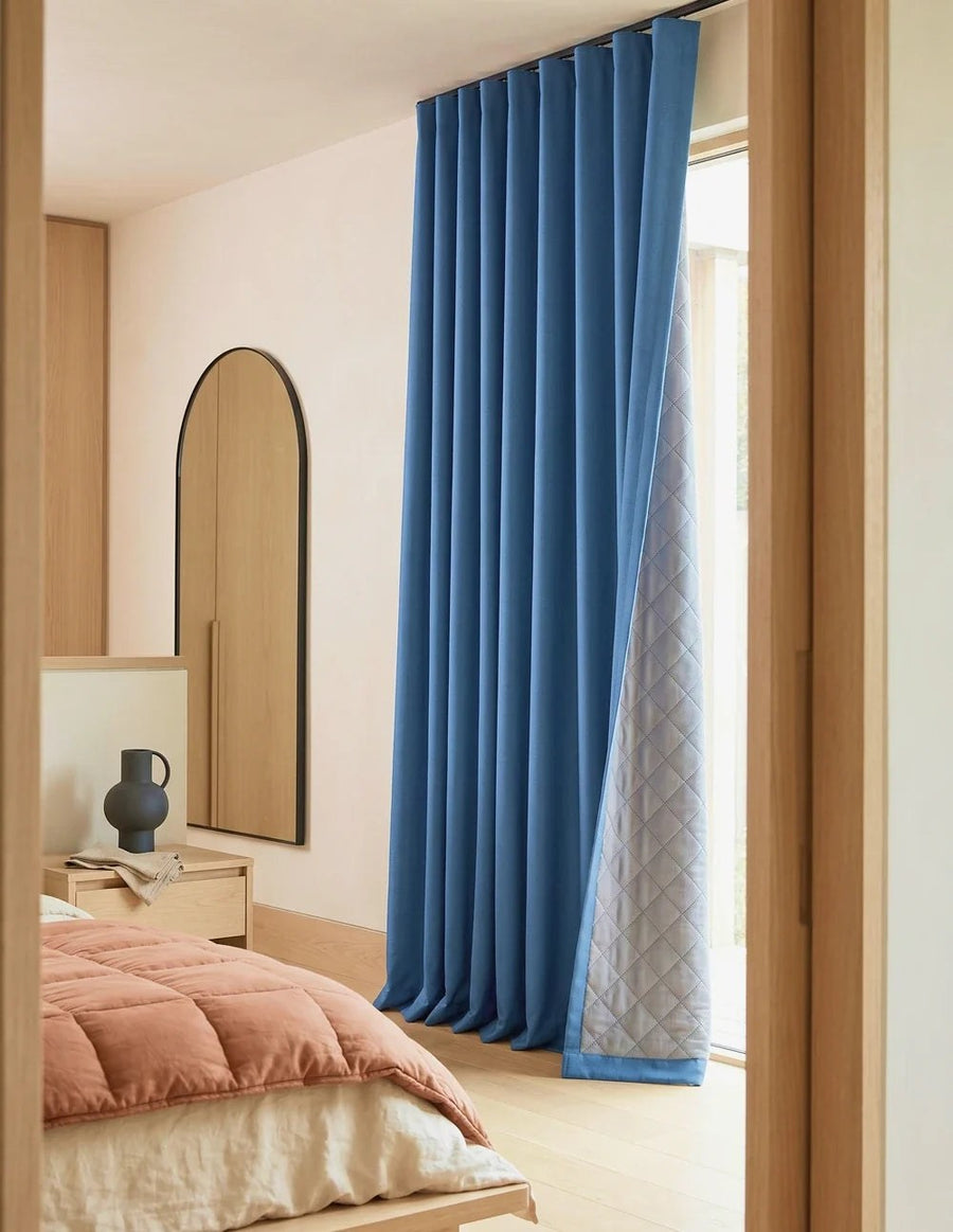 3-in-1 Blackout Thermal Acoustic Curtain - Petrol Blue