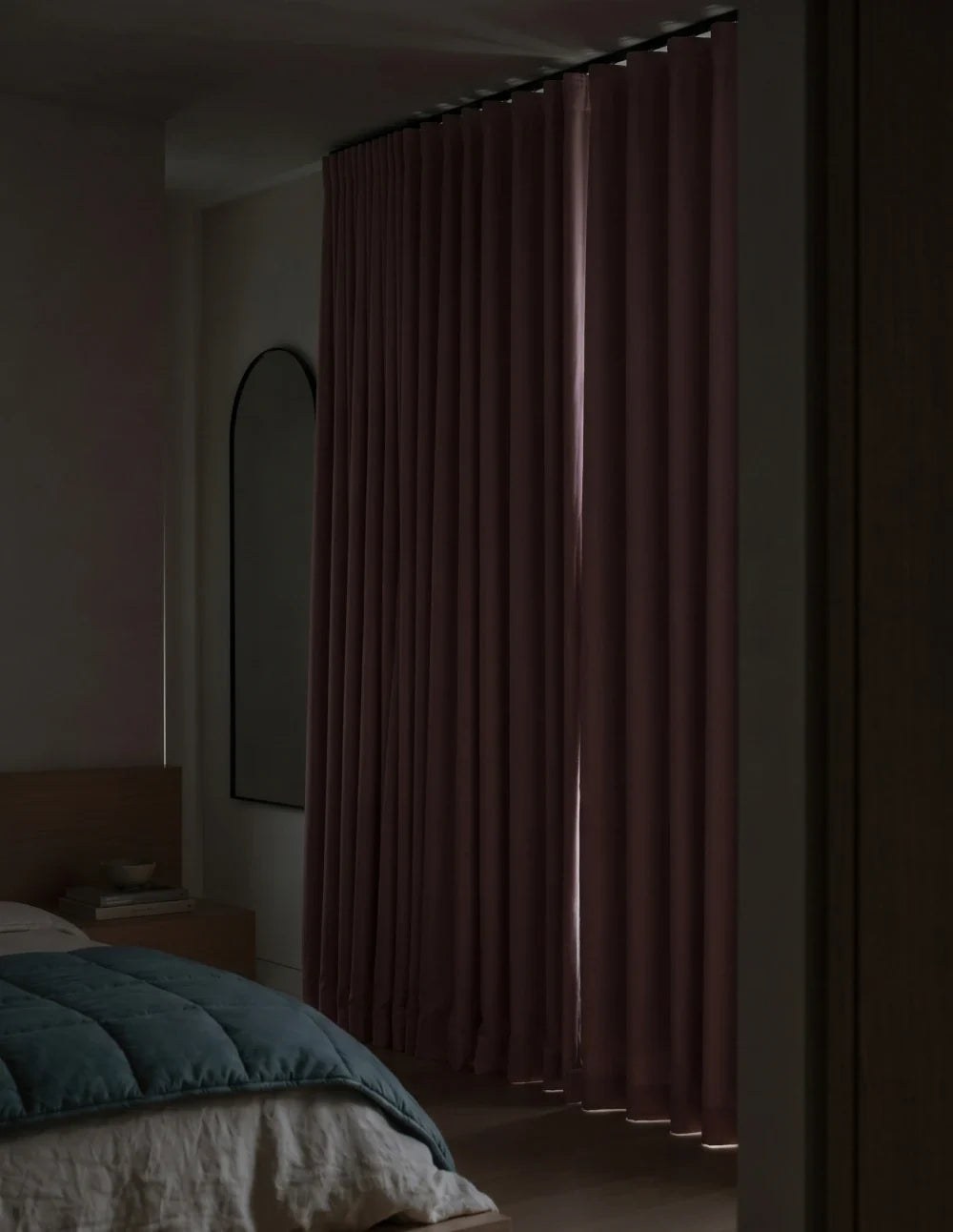 3-in-1 Blackout Thermal Acoustic Curtain - Powder Pink