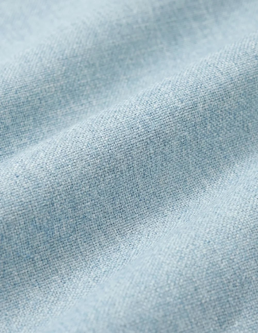 Linen-Look Light-Filtering Curtain - Sky Blue